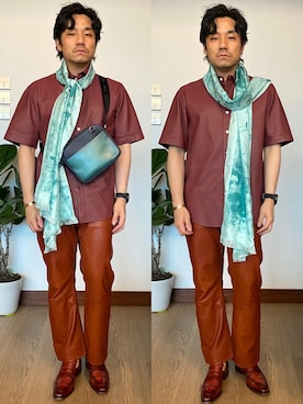 「HELMUT LANG（ヘルムートラング）のアイテム（デニムパンツ）」を使った、kennyphkさん（メンズ・169cm）の秋コーディネート