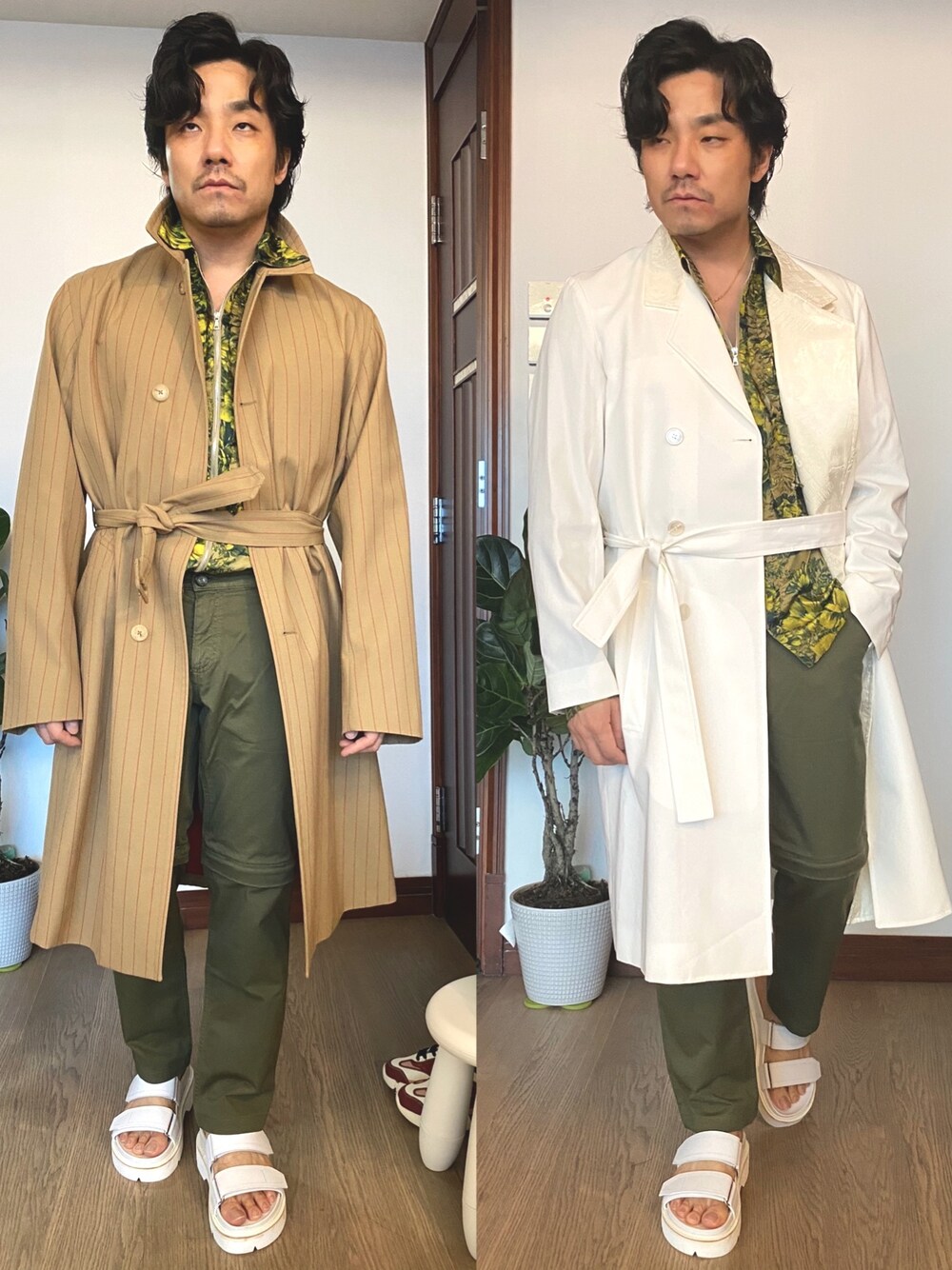 Dior hommeのチェスターコートを使った人気ファッションコーディネート