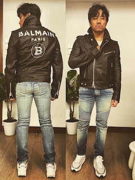 「BALMAIN（バルマン）のアイテム（ジャケット/アウター）」を使った、kennyphkさん（メンズ・169cm）の秋コーディネート