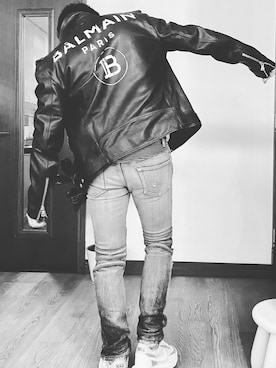 「BALMAIN（バルマン）のアイテム（ジャケット/アウター）」を使った、kennyphkさん（メンズ・169cm）の秋コーディネート