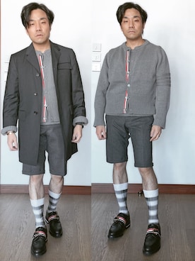 「THOM BROWNE（トムブラウン）のアイテム（パンツ）」を使った、kennyphkさん（メンズ・169cm）の冬コーディネート