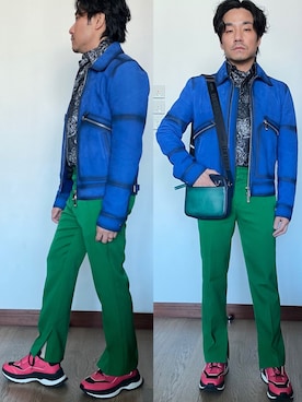「GIVENCHY（ジバンシイ）のアイテム（パンツ）」を使った、kennyphkさん（メンズ・169cm）の冬コーディネート
