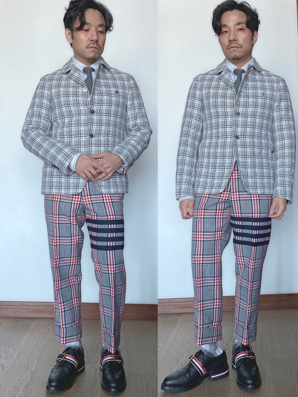 THOM BROWNEのスラックスを使った人気ファッションコーディネート