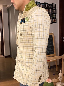 「アイテム（スーツジャケット、ホワイト系）」を使った、kennyphkさん（メンズ・169cm）の冬コーディネート