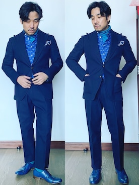 「PRADA（プラダ）のアイテム（スーツセット）」を使った、kennyphkさん（メンズ・169cm）の冬コーディネート