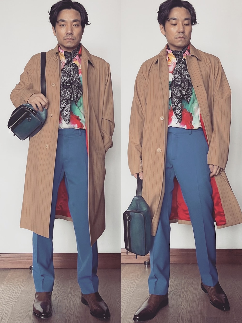 DRIES VAN NOTENのトレンチコートを使った人気ファッション