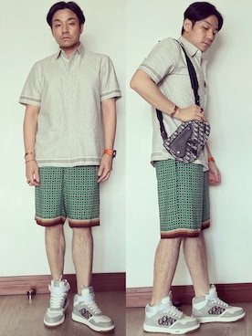 「DRIES VAN NOTEN（ドリスヴァンノッテン）のアイテム（チノパンツ）」を使った、kennyphkさん（メンズ・169cm）の春コーディネート