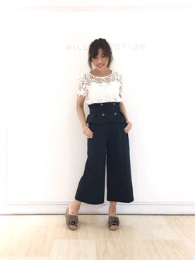 「WILLSELECTION（ウィルセレクション）のアイテム（パンツ）」を使った、ayakaさん（レディース・158cm）の夏コーディネート