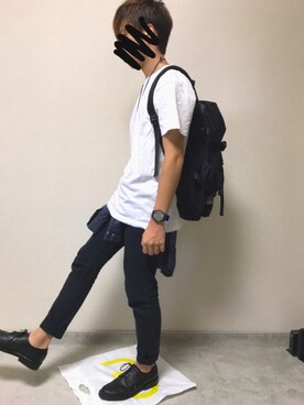 けいちゃんさんの「Hanes×SHIPS AUTHENTIC PRODUCTS: Tシャツ Japan Fit（2枚組）」を使ったコーディネート