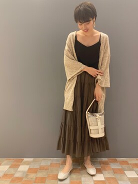 「Rougevif」｜「アイテム（キャミソール）」を使った、SAYAKAさん（レディース・165cm）の夏コーディネート