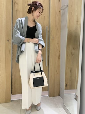 「Rougevif」｜「アイテム（キャミソール）」を使った、SAYAKAさん（レディース・165cm）の春コーディネート