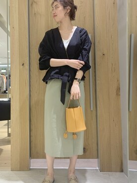 「春コート」｜「アイテム（ブルゾン）」を使った、SAYAKAさん（レディース・165cm）の春コーディネート