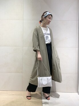 「Rougevif」｜「アイテム（その他アウター）」を使った、SAYAKAさん（レディース・165cm）の春コーディネート