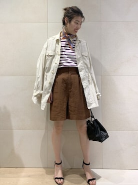 「Rouge vif（ルージュヴィフ）のアイテム（ブルゾン）」を使った、SAYAKAさん（レディース・165cm）の春コーディネート