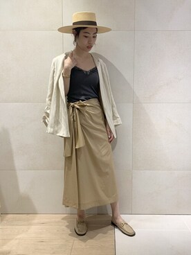 「Rougevif」｜「アイテム（キャミソール）」を使った、SAYAKAさん（レディース・165cm）の春コーディネート