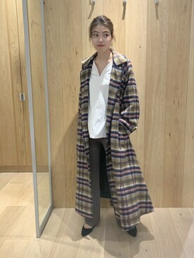 「Rougevif」｜「アイテム（その他アウター）」を使った、SAYAKAさん（レディース・165cm）の秋コーディネート