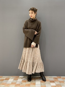 「abahouse」｜「アイテム（ワンピース/ドレス）」を使った、SAYAKAさん（レディース・165cm）の秋コーディネート