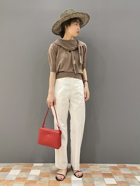 「Rougevif」｜「アイテム（帽子）」を使った、SAYAKAさん（レディース・165cm）の春コーディネート