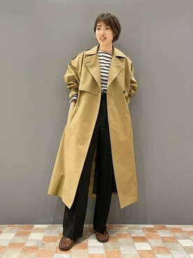 「Rouge vif（ルージュヴィフ）のアイテム（トレンチコート）」を使った、SAYAKAさん（レディース・165cm）の冬コーディネート
