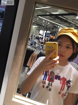 「stradivarius（ストラディバリウス）のアイテム（帽子）」を使った、仲咩咩さん（レディース・165cm）の秋コーディネート