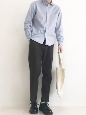 「TAKEO KIKUCHI（タケオキクチ）のアイテム（スラックス）」を使った、yu@さん（メンズ・174cm）の春コーディネート