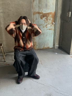 「JOURNAL STANDARD（ジャーナルスタンダード）のアイテム（カーディガン/ボレロ、その他）」を使った、ha-taさん（メンズ・175cm）の冬コーディネート