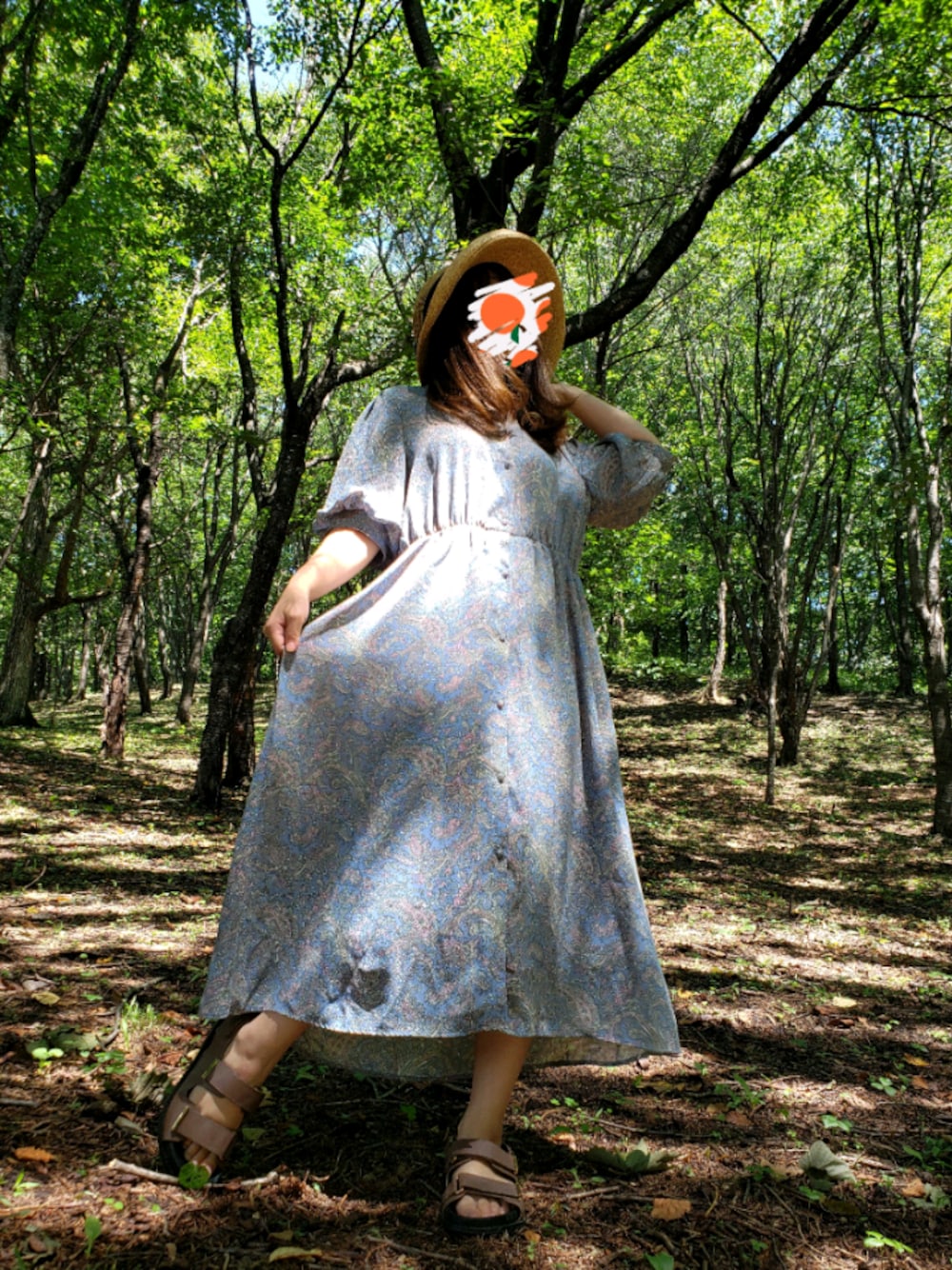 「夏コーデ、低身長コーデ、プチプラコーデ、おしゃれさんと繋がりたい、ガーリー」｜「Availのアイテム（ワンピース、ブルー系）」を使った、ちゃこさん（レディース・147cm）の夏コーディネートの1枚目の写真