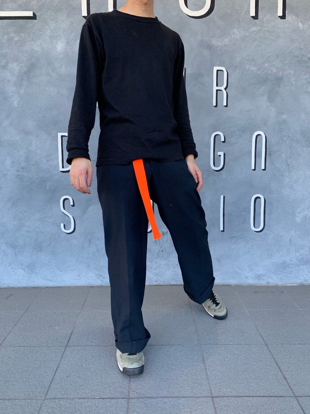 「NIKEのアイテム（スニーカー、グリーン系）」を使った、Lmanoさん（メンズ・170cm）の冬コーディネートの1枚目の写真