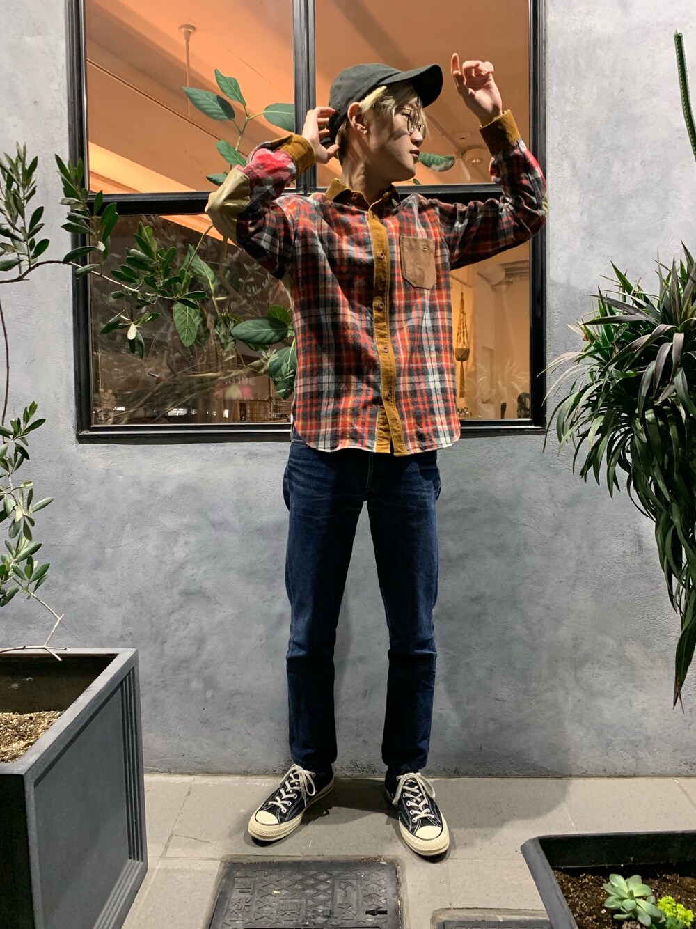 「2018マイベストコーデ」｜「JUNYA WATANABE MANのアイテム（シャツ/ブラウス、ブラウン系）」を使った、Lmanoさん（メンズ・166cm）の冬コーディネートの1枚目の写真