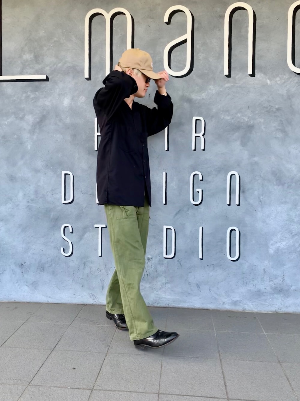 「オトナカジュアル」｜「DANTONのDANTON × BEAMS / 別注 ツイルキャップ 19SS（キャップ、ベージュ系）」を使った、Lmanoさん（メンズ・166cm）の冬コーディネートの1枚目の写真