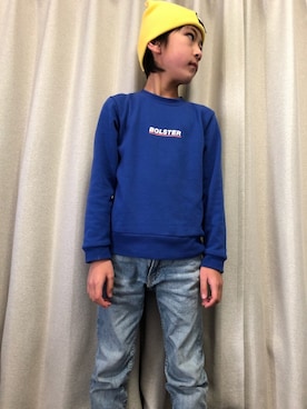 「TOMMY HILFIGER（トミーヒルフィガー）のアイテム（帽子）」を使った、kazukiさん（キッズ・130cm）の冬コーディネート