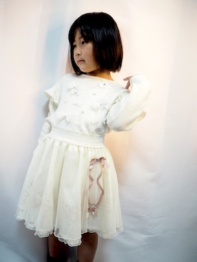 「axes femme（アクシーズファム）のアイテム」を使った、kazukiさん（キッズ・120cm）の冬コーディネート