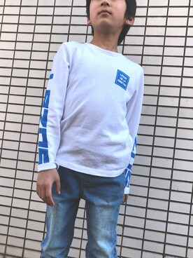 「CUB by KRIFF MAYER（カブバイクリフメイヤー）のアイテム」を使った、kazukiさん（キッズ・132cm）の春コーディネート