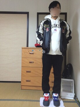 「８(eight)（エイト）のアイテム（その他アウター）」を使った、ぼくたくさん（メンズ・172cm）の冬コーディネート