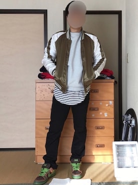 「８(eight)（エイト）のアイテム（その他アウター）」を使った、ぼくたくさん（メンズ・172cm）の冬コーディネート