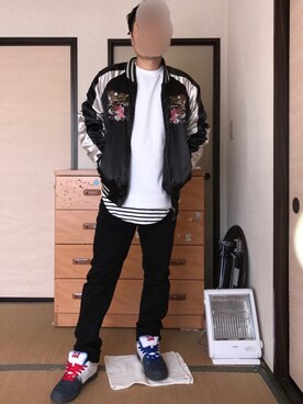 「８(eight)（エイト）のアイテム（その他アウター）」を使った、ぼくたくさん（メンズ・172cm）の冬コーディネート