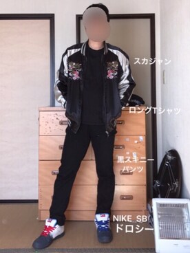 「８(eight)（エイト）のアイテム（その他アウター）」を使った、ぼくたくさん（メンズ・172cm）の冬コーディネート
