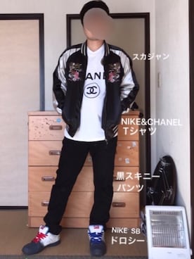「８(eight)（エイト）のアイテム（その他アウター）」を使った、ぼくたくさん（メンズ・172cm）の春コーディネート