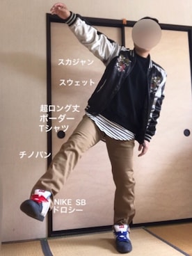 「８(eight)（エイト）のアイテム（その他アウター）」を使った、ぼくたくさん（メンズ・172cm）の春コーディネート