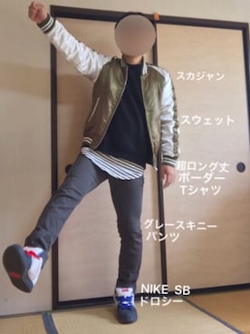 「８(eight)（エイト）のアイテム（その他アウター）」を使った、ぼくたくさん（メンズ・172cm）の春コーディネート
