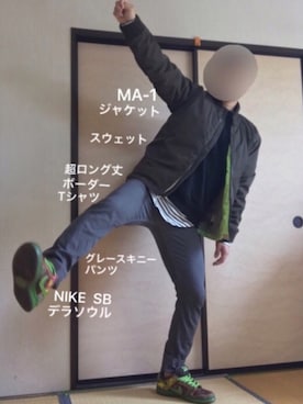 「STUSSY（ステューシー）のアイテム（その他アウター）」を使った、ぼくたくさん（メンズ・172cm）の春コーディネート