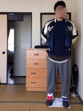 「８(eight)（エイト）のアイテム（その他アウター）」を使った、ぼくたくさん（メンズ・172cm）の冬コーディネート