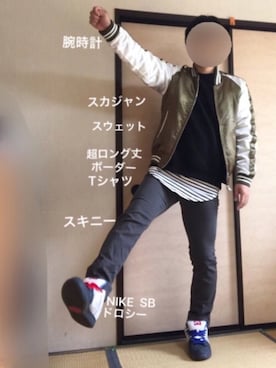 「８(eight)（エイト）のアイテム（その他アウター）」を使った、ぼくたくさん（メンズ・172cm）の春コーディネート