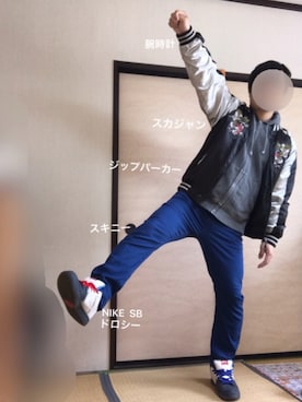 「８(eight)（エイト）のアイテム（その他アウター）」を使った、ぼくたくさん（メンズ・172cm）の春コーディネート