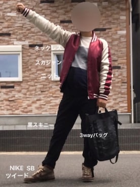 「８(eight)（エイト）のアイテム（その他アウター）」を使った、ぼくたくさん（メンズ・172cm）の春コーディネート
