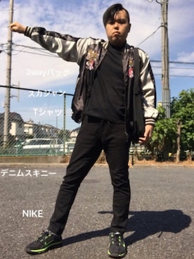 「８(eight)（エイト）のアイテム（その他アウター）」を使った、ぼくたくさん（メンズ・172cm）の秋コーディネート