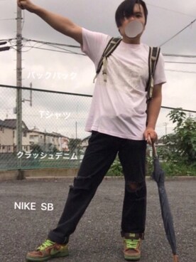 「present（プレゼント）のアイテム」を使った、ぼくたくさん（メンズ・172cm）の夏コーディネート