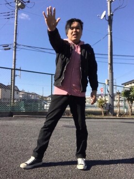「アーバンリサーチ」｜「アイテム（MA-1）」を使った、ぼくたくさん（メンズ・172cm）の秋コーディネート