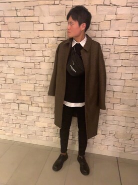 「UNIQLO（ユニクロ）の50色ソックス（消臭機能付き）（ソックス/靴下）」を使った、syouさん（メンズ・178cm）の冬コーディネート