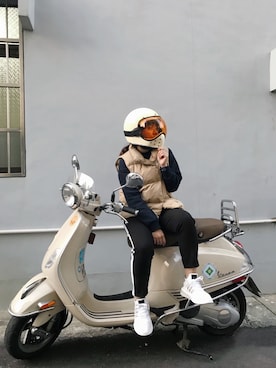 「PULL&BEAR（プルアンドベア）のアイテム（チノパンツ）」を使った、Jiachanglinさん（レディース・158cm）の冬コーディネート